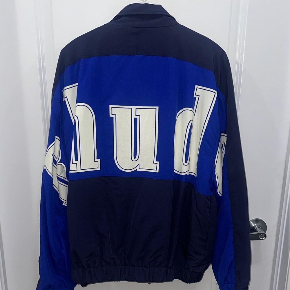 Rhude Navy and White Windbreaker